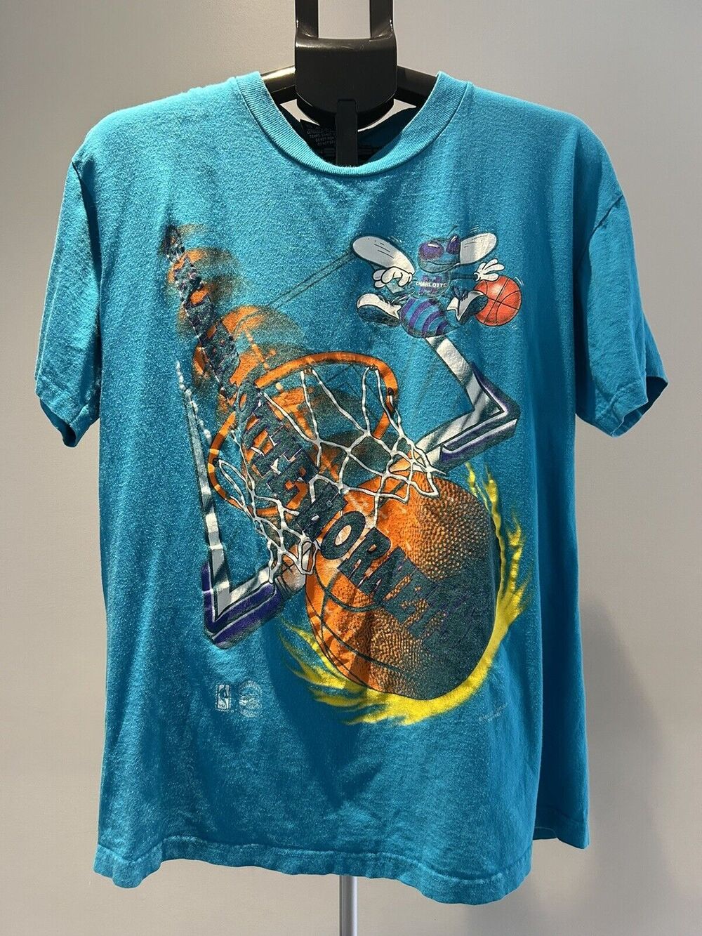 Vintage Charlotte Hornets kids 14/16 Tee shirt and short set